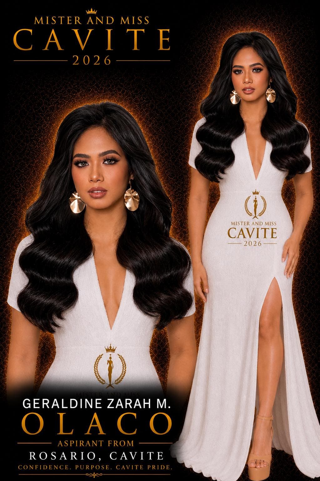 Portrait of Geraldine Zarah M. Olaco, Miss Cavite candidate from Rosario