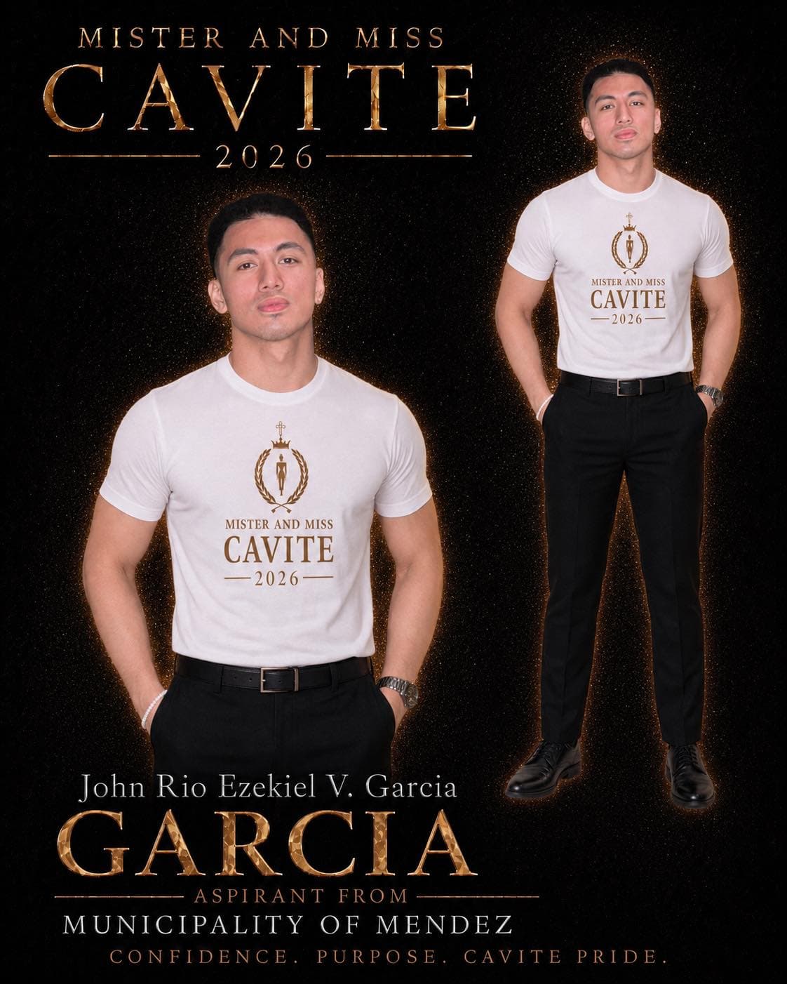 Portrait of John Rio Ezekiel V. Garcia, Mister Cavite candidate from Mendez