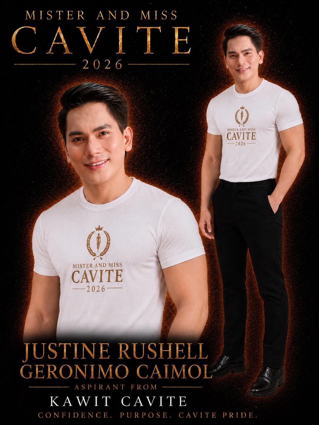 Portrait of Justine Rushell Geronimo Caimol, Mister Cavite candidate from Kawit